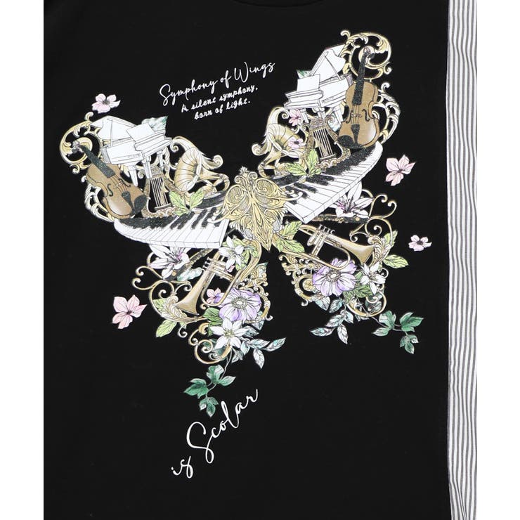 ラメ入りアンティーク柄アシメ異素材切替PO | ScoLar | 詳細画像14 