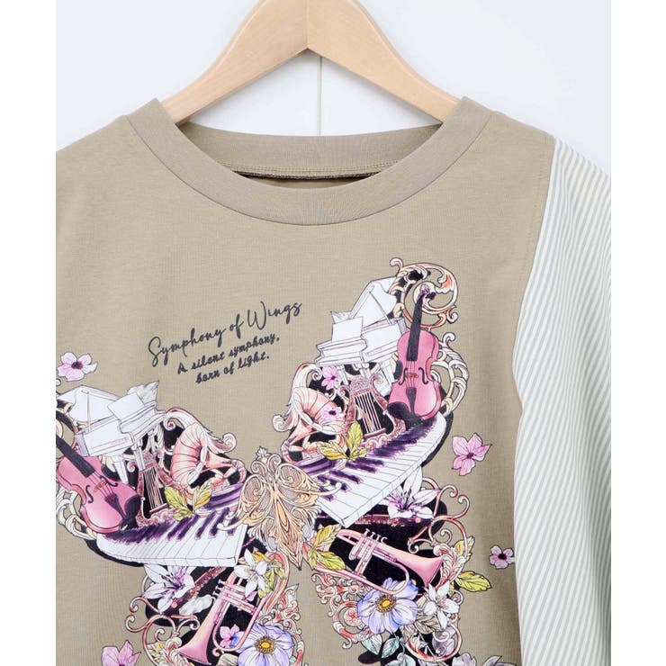 ラメ入りアンティーク柄アシメ異素材切替PO | ScoLar | 詳細画像17 