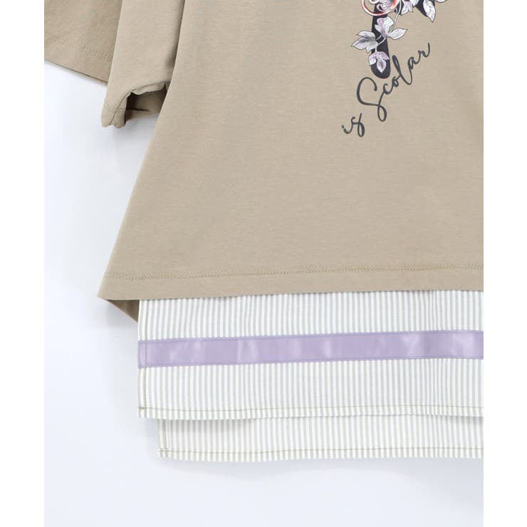 ラメ入りアンティーク柄アシメ異素材切替PO | ScoLar | 詳細画像19 