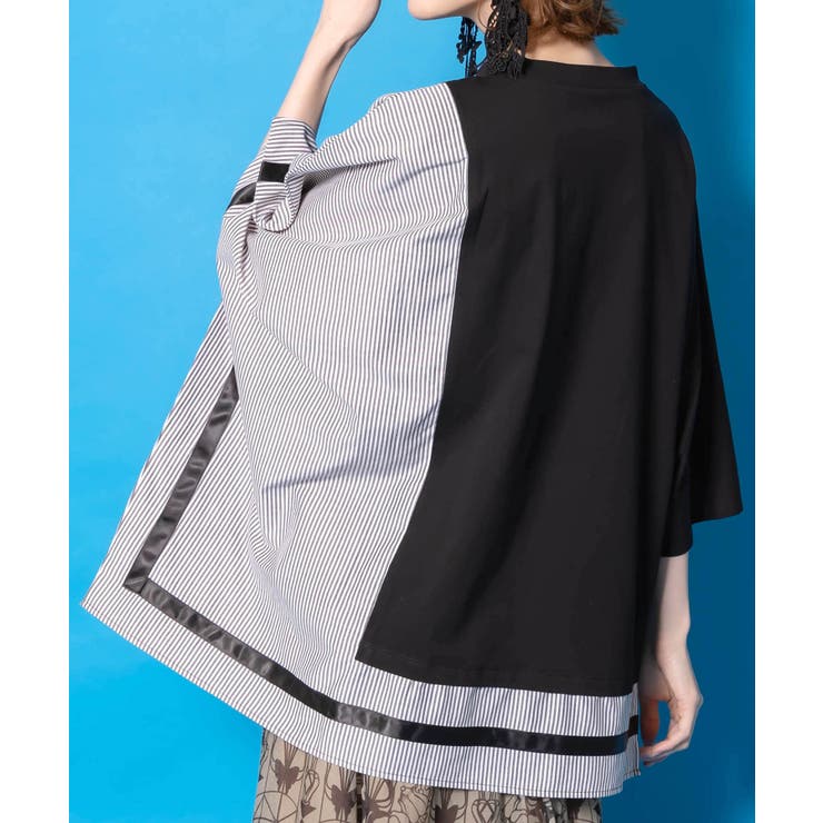 ラメ入りアンティーク柄アシメ異素材切替PO | ScoLar | 詳細画像9 