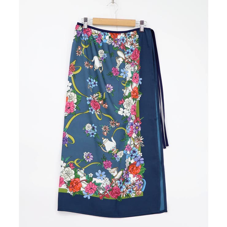 スカーフ柄巻きスカート付きパンツ | ScoLar | 詳細画像15 