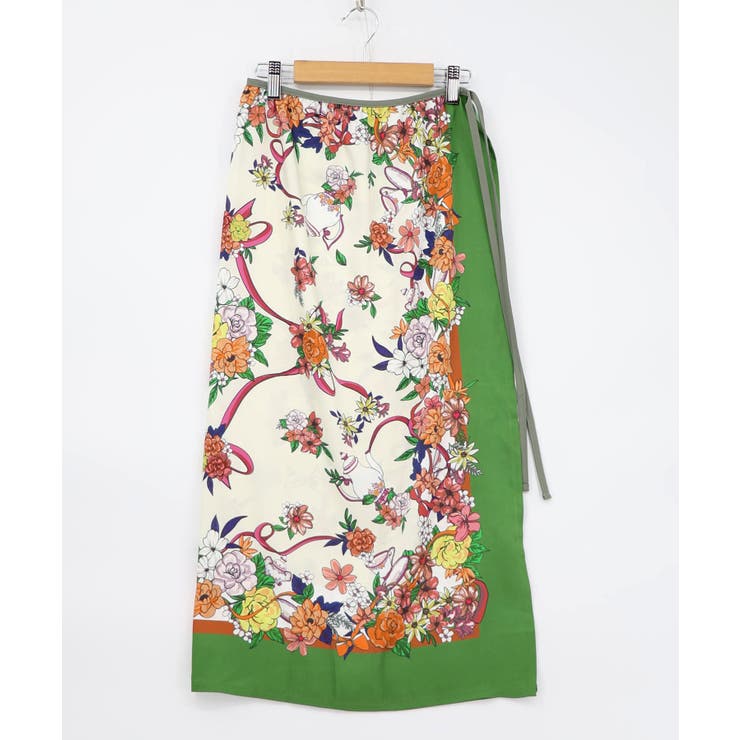 スカーフ柄巻きスカート付きパンツ | ScoLar | 詳細画像18 