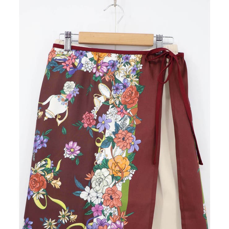 スカーフ柄巻きスカート付きパンツ | ScoLar | 詳細画像20 