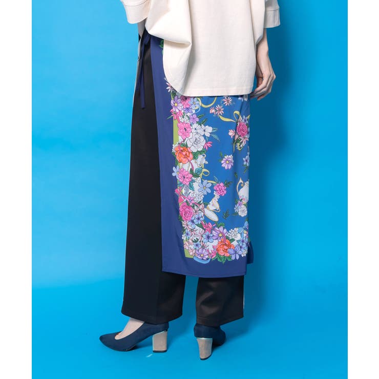 スカーフ柄巻きスカート付きパンツ | ScoLar | 詳細画像5 