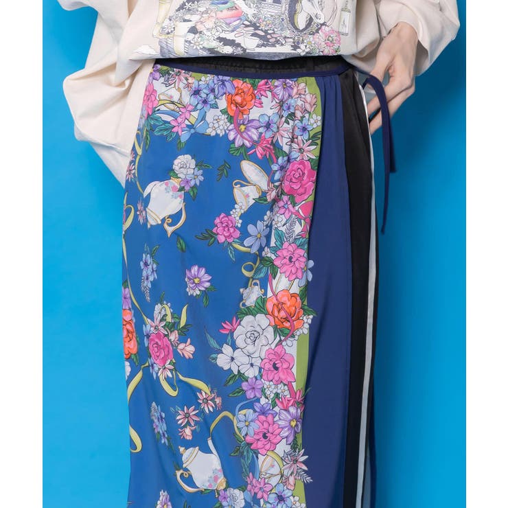 スカーフ柄巻きスカート付きパンツ | ScoLar | 詳細画像7 