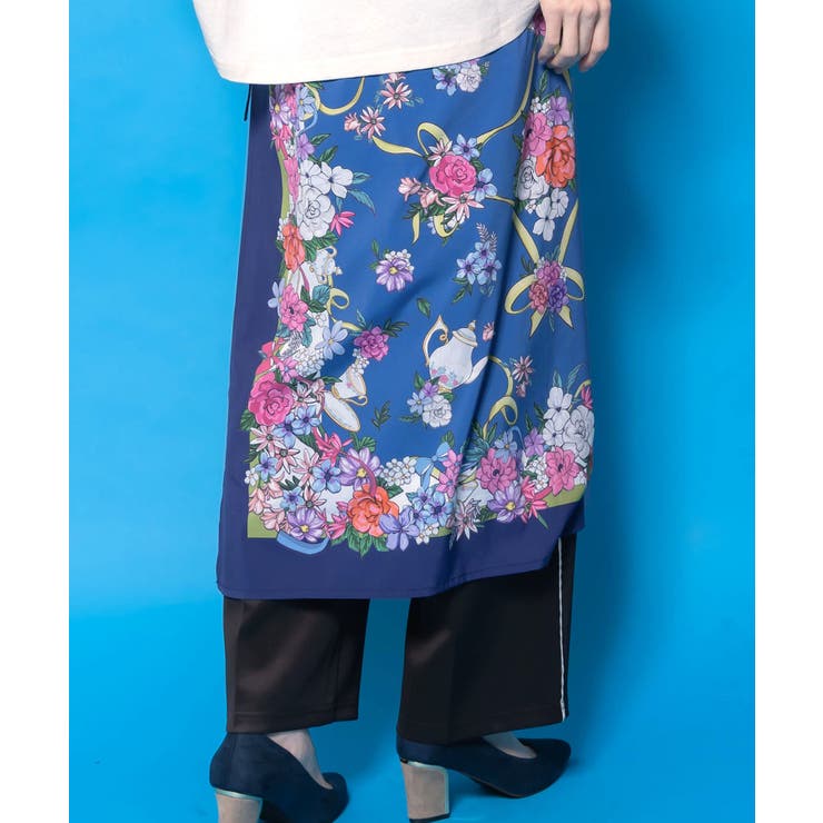 スカーフ柄巻きスカート付きパンツ | ScoLar | 詳細画像8 