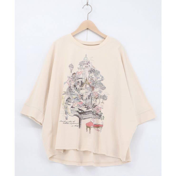 ツリーハウス柄麻タッチコットンプルオーバー | ScoLar | 詳細画像7 