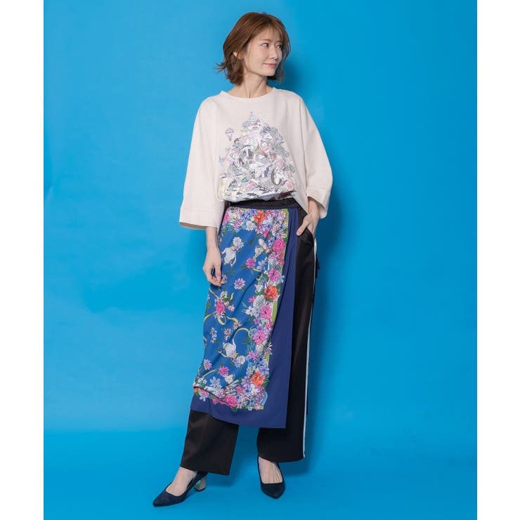 ツリーハウス柄麻タッチコットンプルオーバー | ScoLar | 詳細画像1 