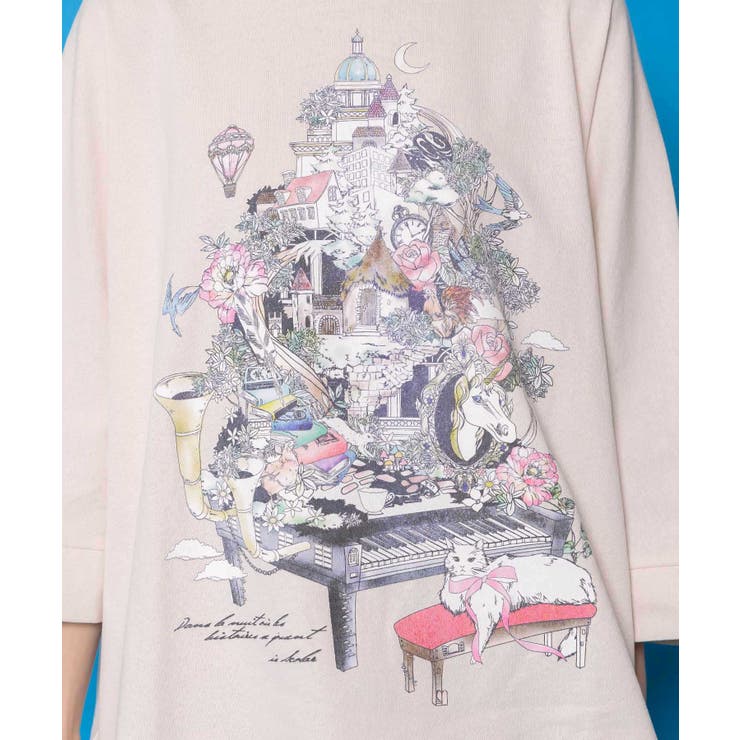 ツリーハウス柄麻タッチコットンプルオーバー | ScoLar | 詳細画像6 