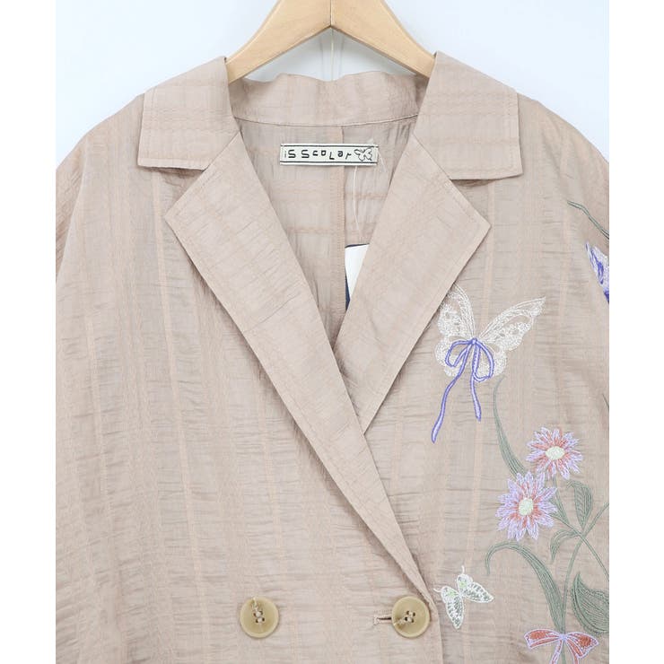 シアージャガード花蝶刺繍配色ジャケット | ScoLar | 詳細画像13 