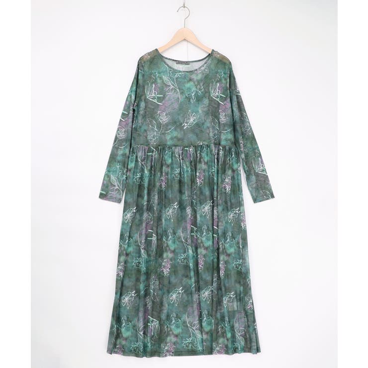 配色チュニック×マーブル柄ワンピセット | ScoLar | 詳細画像17 