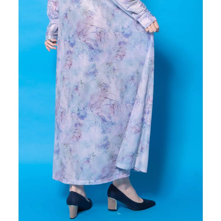 配色チュニック×マーブル柄ワンピセット | ScoLar | 詳細画像9 