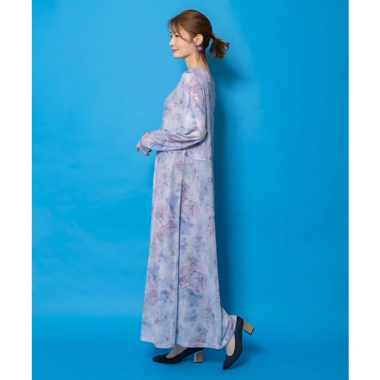 配色チュニック×マーブル柄ワンピセット | ScoLar | 詳細画像5 