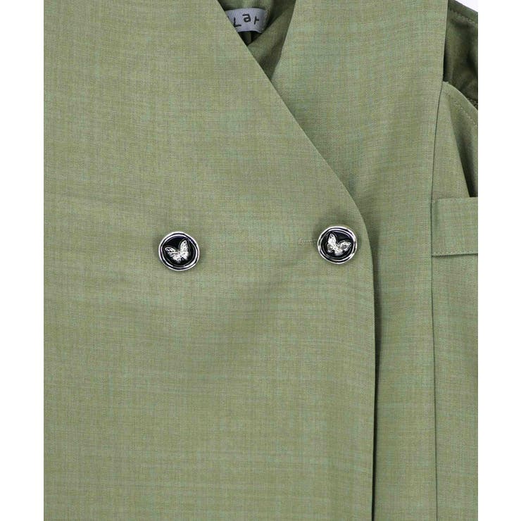 花蝶刺繍トレンチ風ジャンパースカート | ScoLar | 詳細画像19 