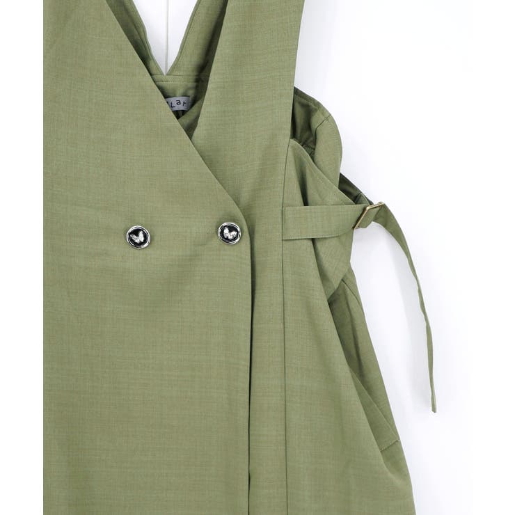 花蝶刺繍トレンチ風ジャンパースカート | ScoLar | 詳細画像20 