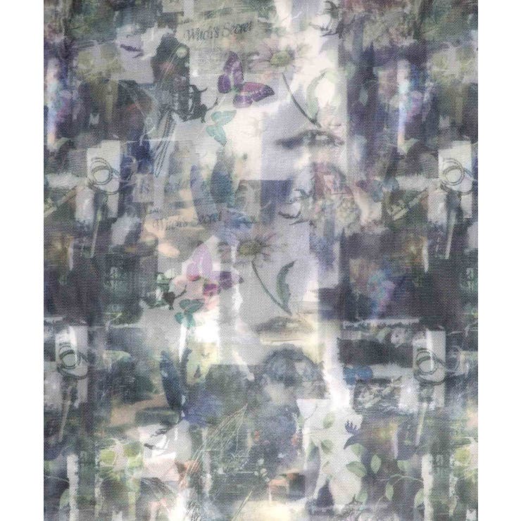 魔女の秘密柄チュール重ね異素材切替シャツワンピース | ScoLar | 詳細画像12 