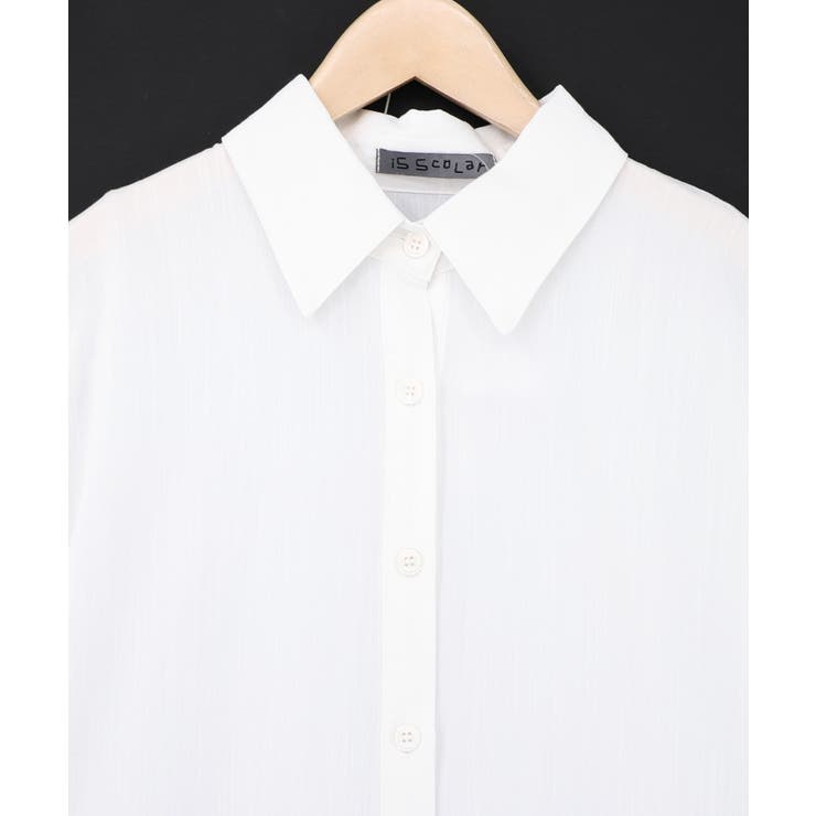 魔女の秘密柄チュール重ね異素材切替シャツワンピース | ScoLar | 詳細画像16 