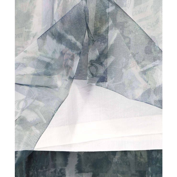 魔女の秘密柄チュール重ね異素材切替シャツワンピース | ScoLar | 詳細画像20 