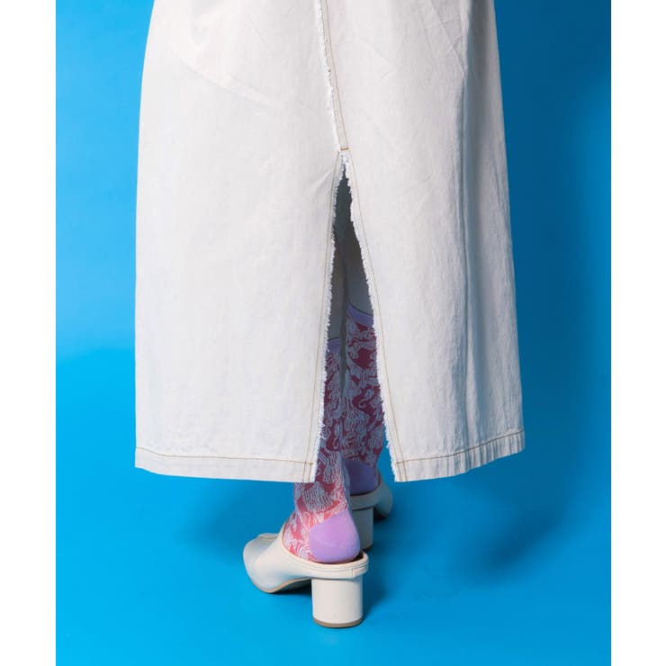 花蝶刺繍デニムロングスカート | ScoLar | 詳細画像9 