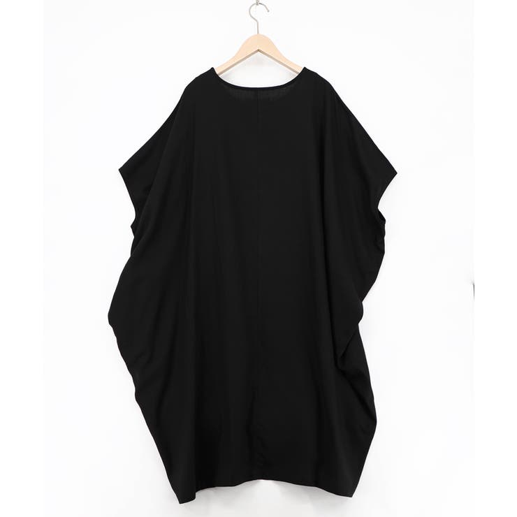 花咲く海辺の街並み柄 アシメドレープワンピース | ScoLar | 詳細画像9 