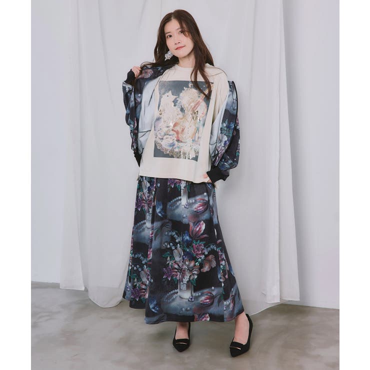 ネコと音楽のお茶会 箔プリント入りTシャツ | ScoLar | 詳細画像7 
