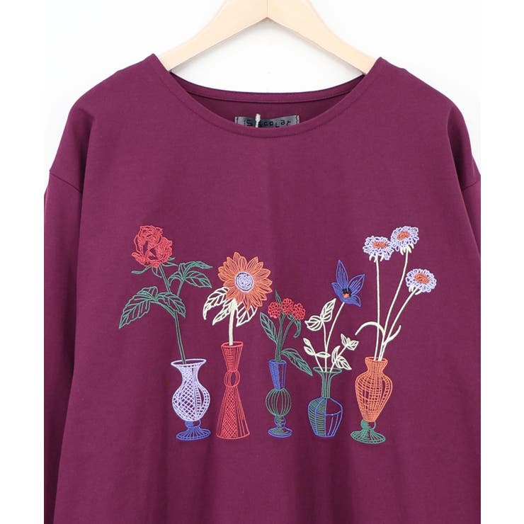 花瓶の花刺繍 袖レース付きプルオーバー | ScoLar | 詳細画像10 