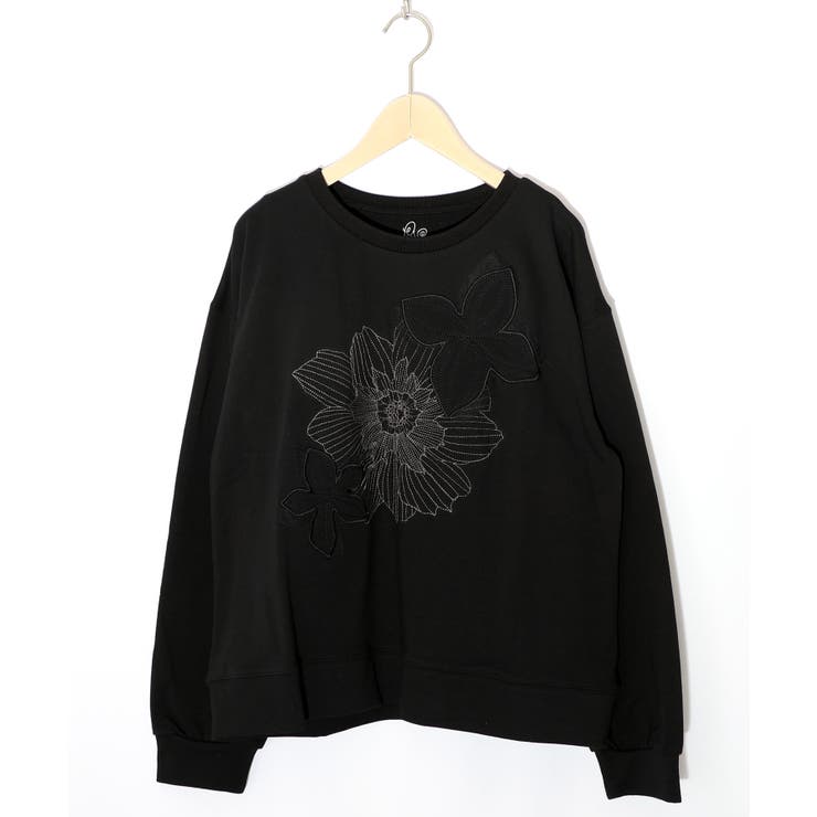 花刺繍アップリケプルオーバー[品番：SRSW0000264]｜ScoLar（スカラー 