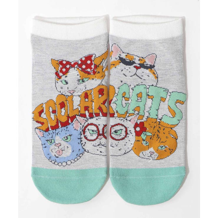 スカラーキャッツ柄ソックス | ScoLar | 詳細画像4 