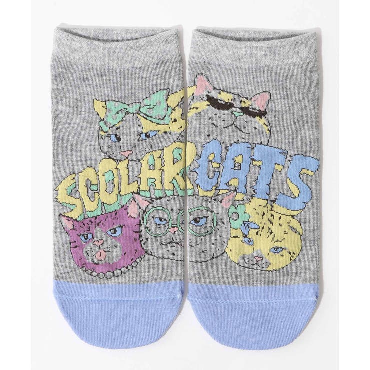 スカラーキャッツ柄ソックス | ScoLar | 詳細画像7 