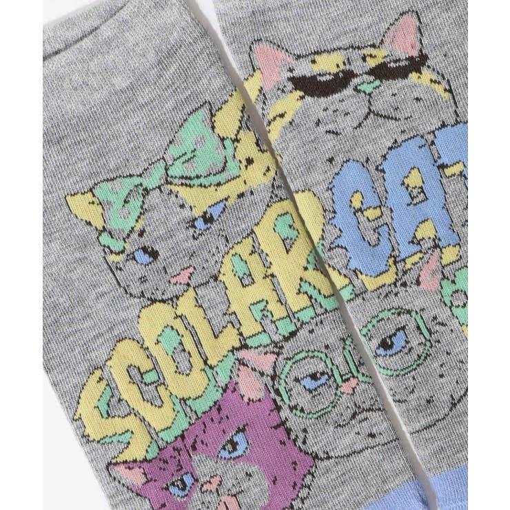スカラーキャッツ柄ソックス | ScoLar | 詳細画像9 
