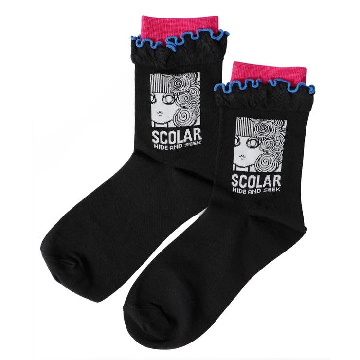 メロウフリルスカラー柄ソックス | ScoLar | 詳細画像6 