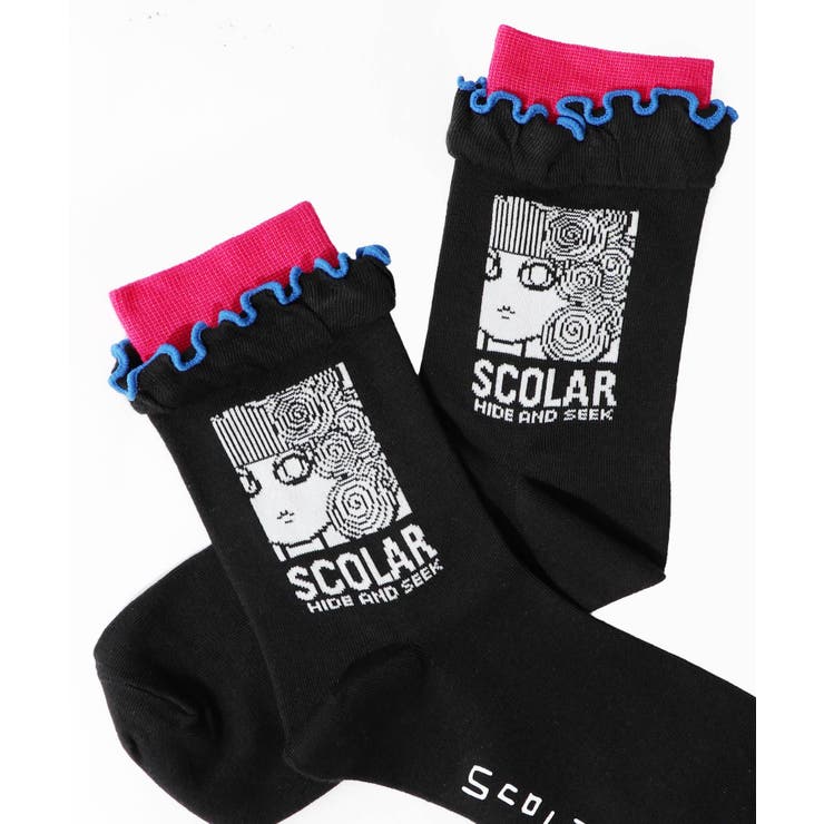 メロウフリルスカラー柄ソックス | ScoLar | 詳細画像10 