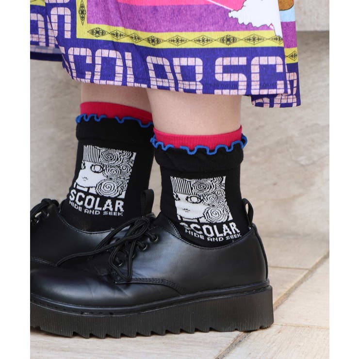 メロウフリルスカラー柄ソックス | ScoLar | 詳細画像2 