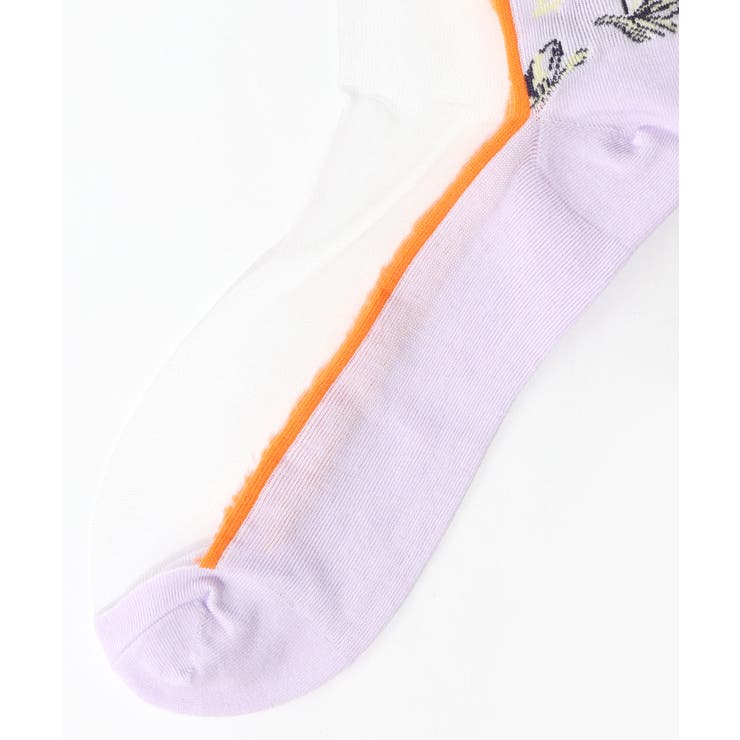 スカラー花柄切替テグスソックス | ScoLar | 詳細画像9 