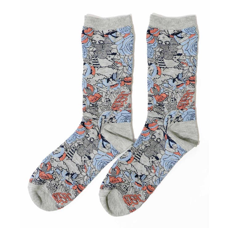 グレー | 宇宙柄とスカラー柄ソックス | ScoLar