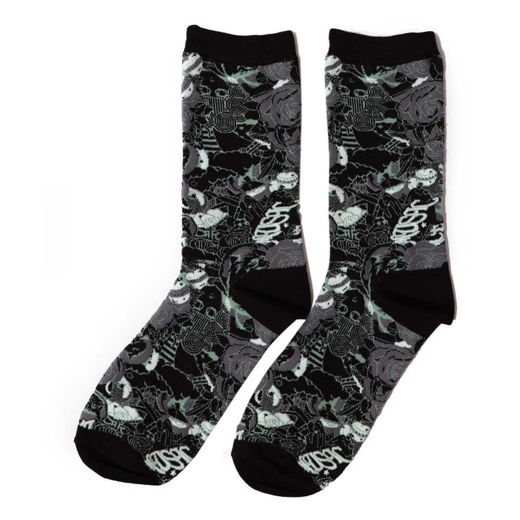 ブラック | 宇宙柄とスカラー柄ソックス | ScoLar