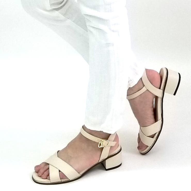シンプルクロスベルトチャンキーヒールサンダル 太ヒール 品番 Incs Scramble スクランブル のレディースファッション通販 Shoplist ショップリスト