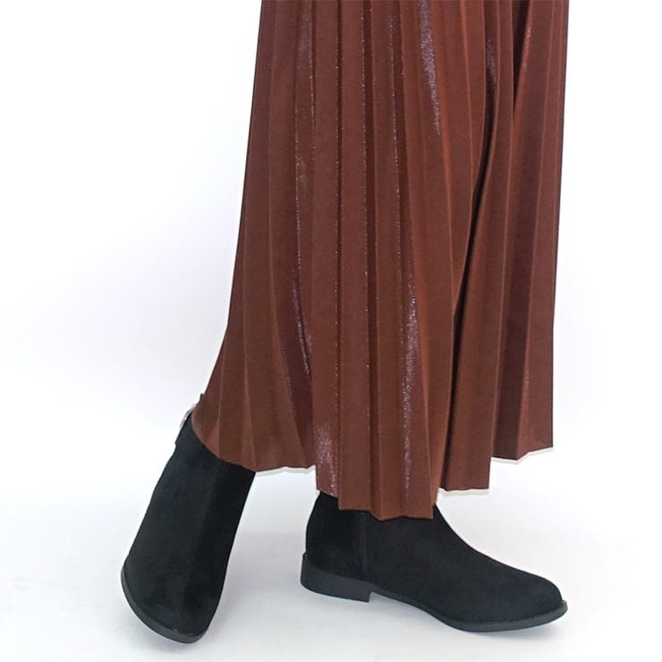 ブラック/スエード | ベルトバックルショートブーツ | Scramble