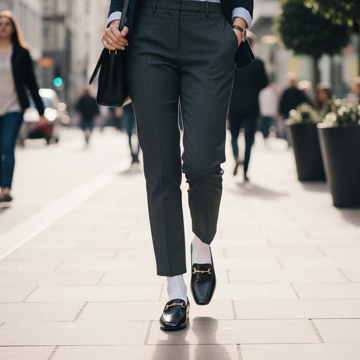 ブラック | ビット付ローファーパンプス ローヒール | Scramble