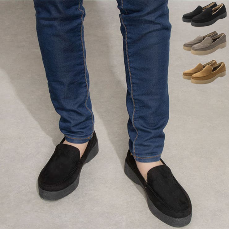 厚底モカシン フラットシューズ 内ボア[品番：INCS0003408]｜Scramble