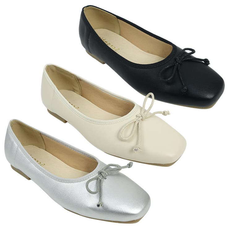 ベージュ リボン付きフラットシューズ R. リボン付きフラットシューズ（S05C） | 靴のリーガル