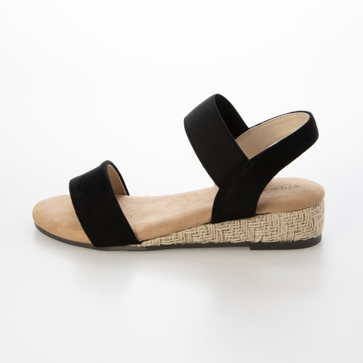 アンクルゴム付きローウエッジサンダル カジュアル ふわもちクッション | Scramble | 詳細画像5 