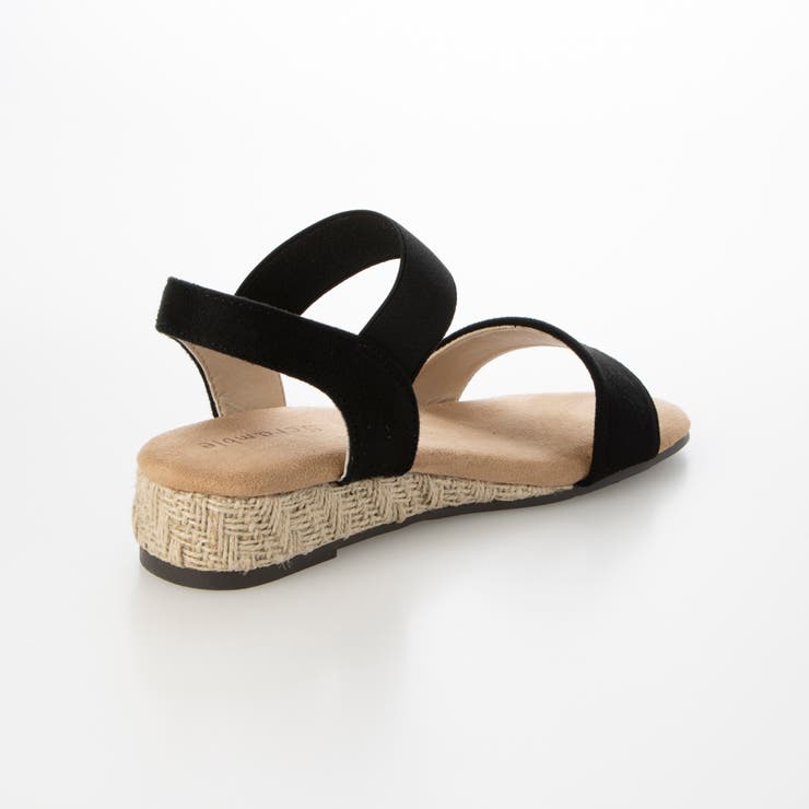 アンクルゴム付きローウエッジサンダル カジュアル ふわもちクッション | Scramble | 詳細画像6 