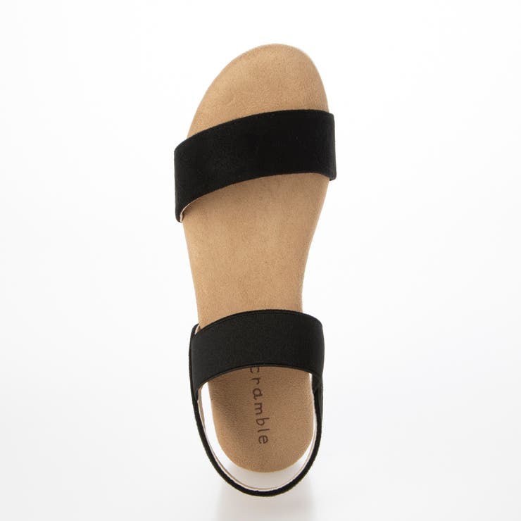 アンクルゴム付きローウエッジサンダル カジュアル ふわもちクッション | Scramble | 詳細画像7 