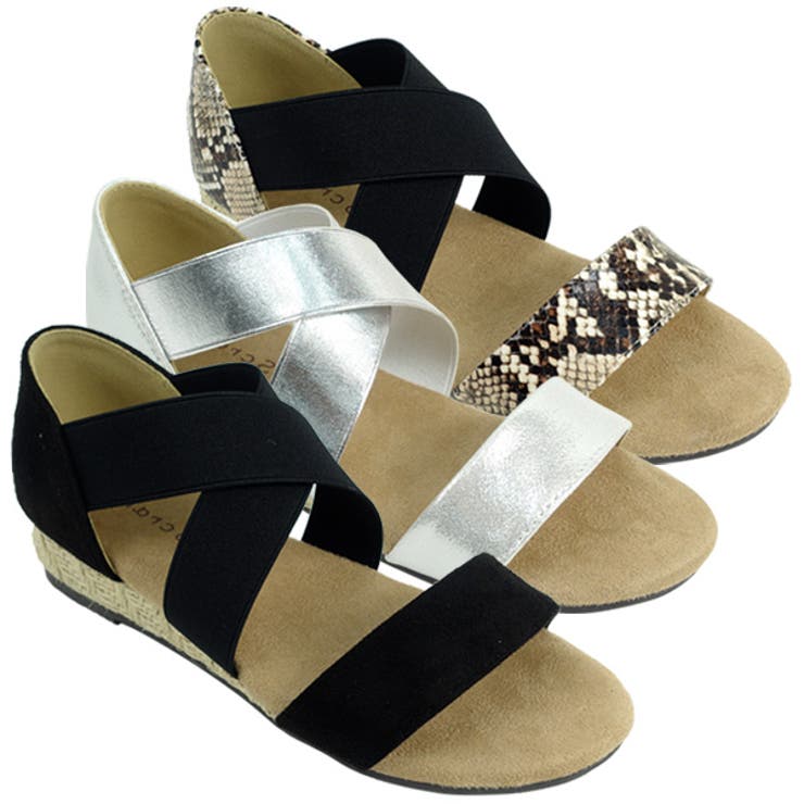 クロスゴムローウェッジサンダル | Scramble | 詳細画像8 