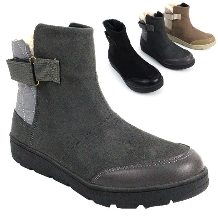 ベルト付きラウンドファーブーツ | Scramble | 詳細画像1 