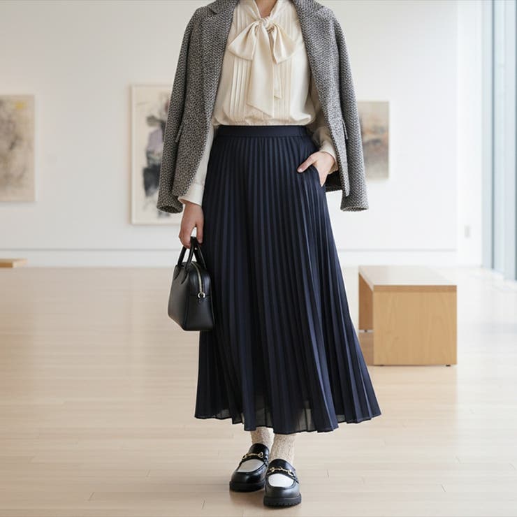 ブラック/ホワイト | 【2026春夏新作】ビット付き厚底ローファーミュール | Scramble