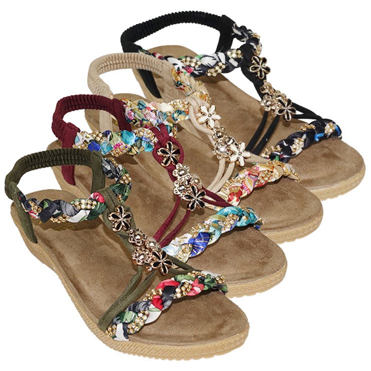 ローウェッジビジューリゾートサンダル | Scramble | 詳細画像9 