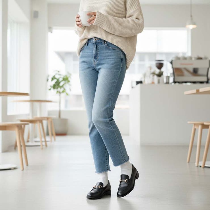 ポインテッドトゥビットローファー マニッシュシューズ おじ靴 スリッポン 厚底 | Scramble | 詳細画像15 