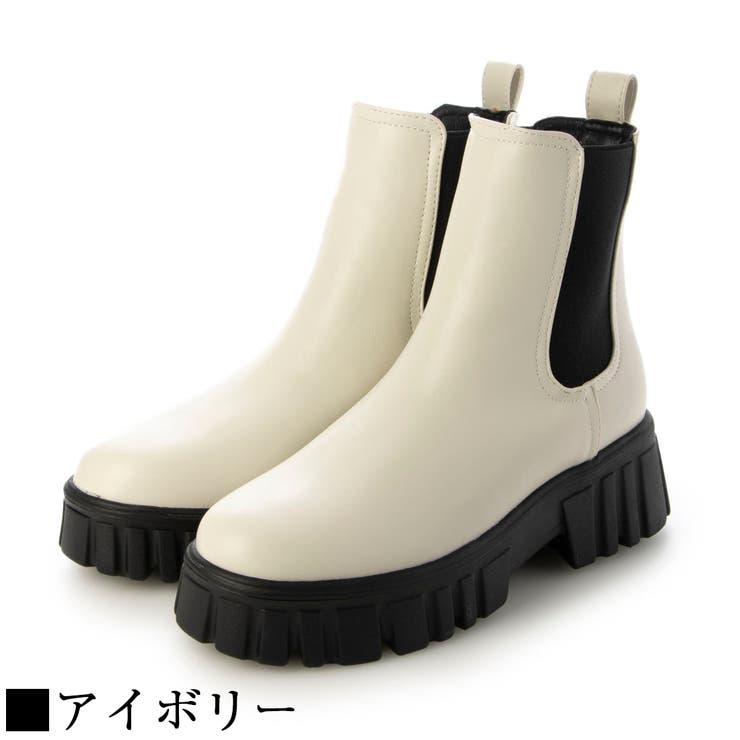 サイドゴアトラックソールブーツ 厚底 ミドル丈 | Scramble | 詳細画像2 